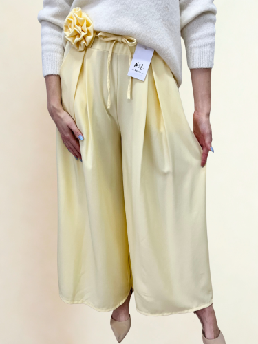 Spodnie materiałowe żółte masełkowe z wiskozy szeroka nogawka eleganckie _2.png