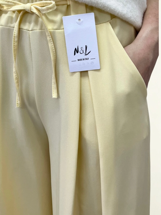 Spodnie materiałowe żółte masełkowe z wiskozy szeroka nogawka eleganckie _5.png