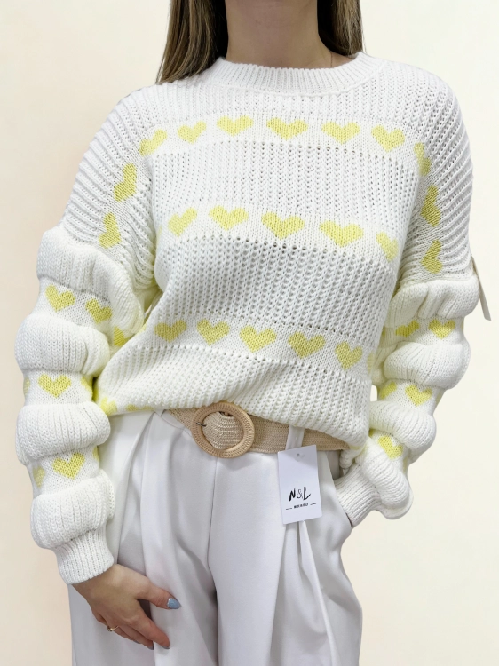 Sweter biały w serduszka żółte bufiaste rękawy wiosenny_2.png
